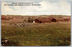 Dayton Ohio 1913 Postcard Country Club Employees National Cash Register Company