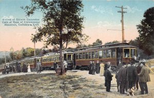 SIXTEEN EXCURSION CARS UNCANOONUC MOUNTAIN GOFFSTOWN NEW HAMPSHIRE DOG POSTCARD