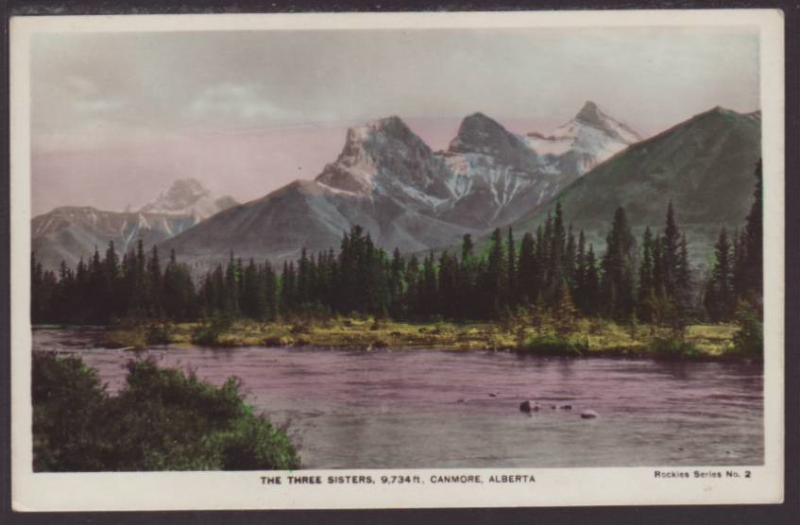 The Three Sisters,Canmore,Alberta,Canada Postcard 