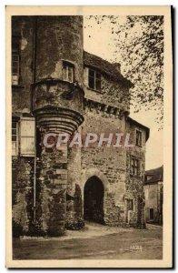 Old Postcard Carennac Entree fortified Prioress Dean