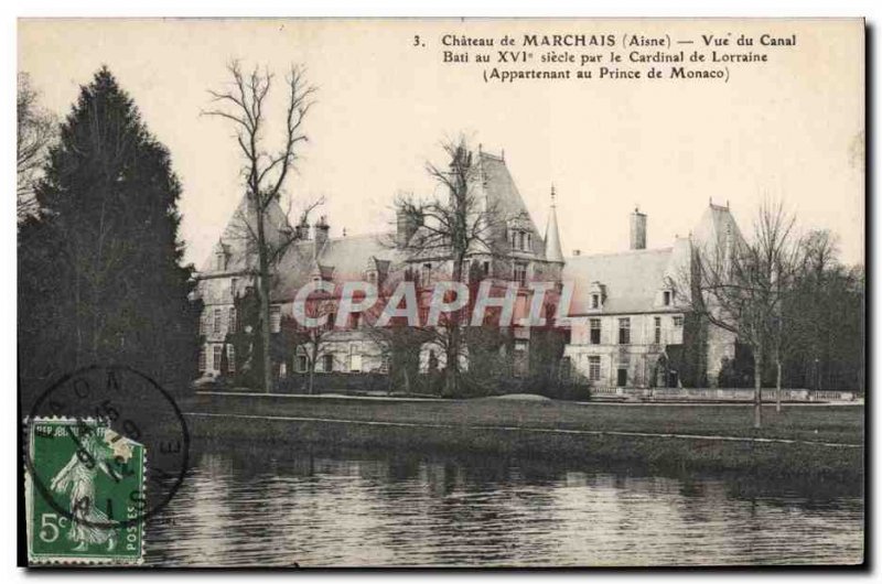 Old Postcard Marchais View From Canal Cardinal of Lorraine Monaco