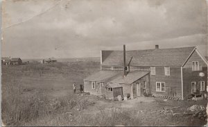 People Farmhouse Rural Farm Scene Vermilion AB ?? Real Photo Postcard G82 *as is