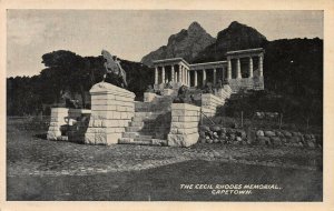 The Cecil Rhodes Memorial, Capetown, South Africa, Early Postcard, Unused