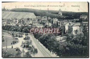 Old Postcard Wiesbaden Nerotal Anlagen Und Mit Neroberg Griechischer Kapelle