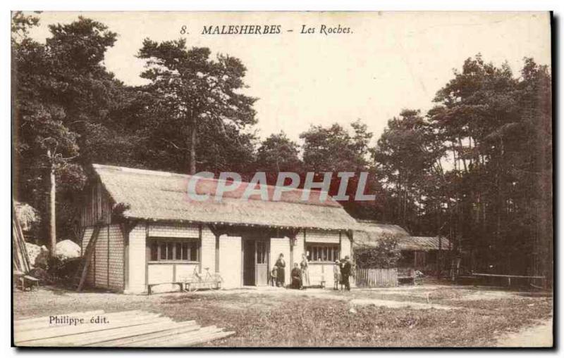 Malesherbes Old Postcard Rocks