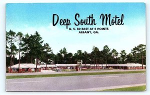 ALBANY, GA Georgia ~ DEEP SOUTH MOTEL c1950s Roadside Postcard