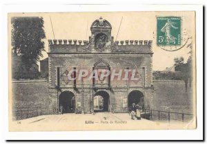Lille Old Postcard Door of Roubaix
