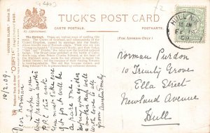 A056 Scotland The Steward Clan thistle Coat of Arms tartan Inverness postcard