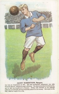 Jacky Robertson Rangers Old Player Football Club Postcard