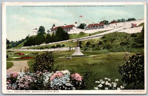Mackinac Island Michigan 1912 Postcard The Old Fort by Detroit Publishing