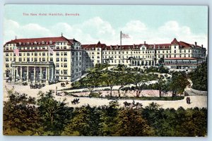 Bermuda Postcard The New Hotel Entrance View Hamilton c1910 Antique Unposted