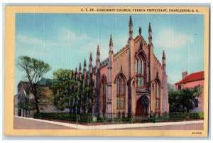 Charleston South Carolina SC Postcard Huguenot Church French Protestant c1940s