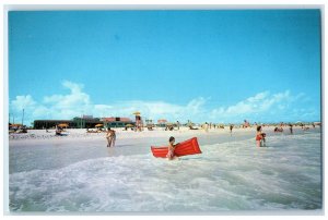 c1950's Pensacola Beach On The Gulf Of Mexico Kids Pensacola Florida FL Postcard