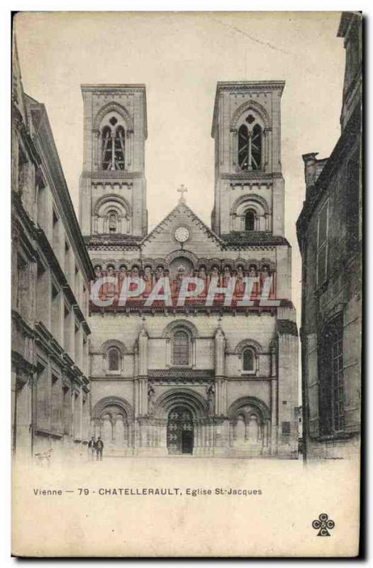 Postcard Chatellerault Old Church St Jacques