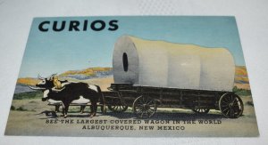 N-35 The Covered Wagon Prairie Schooner of the West Albuquerque NM Postcard