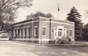 Iowa Harlan Post Office Real Photo