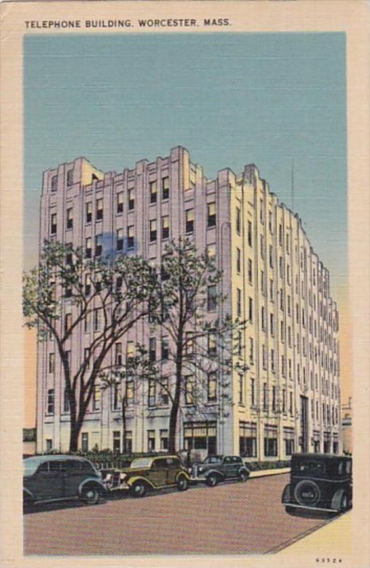 Massachusetts Worcester Telephone Building 1945