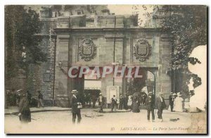 CARTE Postale Old Saint Malo Porte Saint Vincent