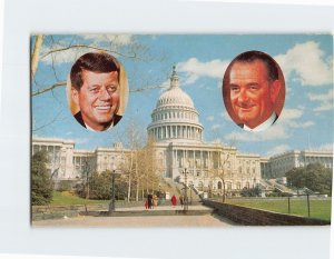 Postcard US Pres. John F Kennedy & Vice Pres. Lyndon B. Johnson Washington DC