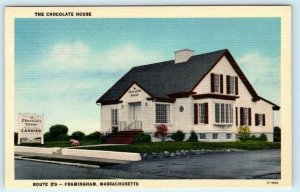 FRAMINGHAM, Massachusetts MA ~ Roadside THE CHOCOLATE HOUSE Candy 1940s Postcard