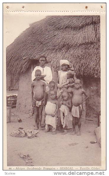 Afrique Occidentale Francaise, Showing A Family, Famille Cerere, Dakar, Seneg...