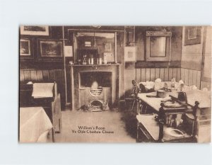 Postcard Williams Room Ye Olde Cheshire Cheese City of London England