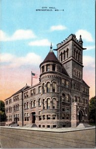 City Hall Springfield MO Postcard PC186