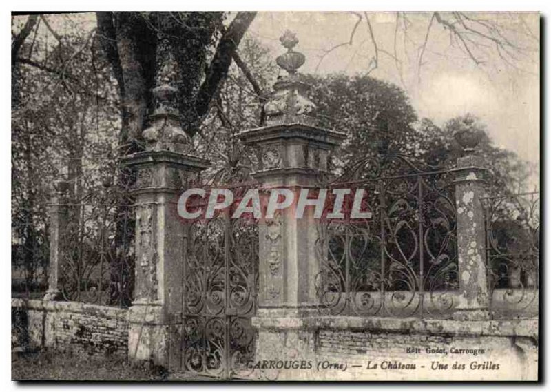 Postcard Old Carrouges Orne Chateau One of Grids