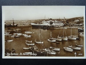 Channel Islands JERSEY St. Helier Harbour c1940's RP Postcard