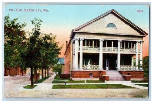 Green Bay Wisconsin Postcard Elks Hall Exterior Building c1909 Vintage Antique