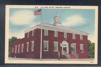 Virginia postcard US Post Office Radford