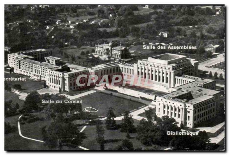 Old Postcard Geneva's Palais des Nations Switzerland