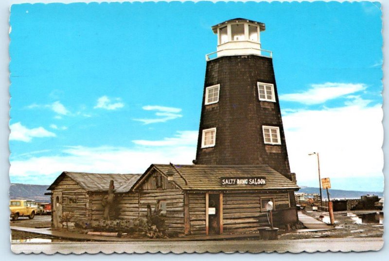 HOMER SPIT, Alaska AK ~ SALTY DAWG SALOON Log Cabin 1997 ~ 4x6 Postcard