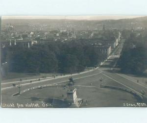 old rppc WIDE VIEW OF TOWN Oslo Norway HM1733