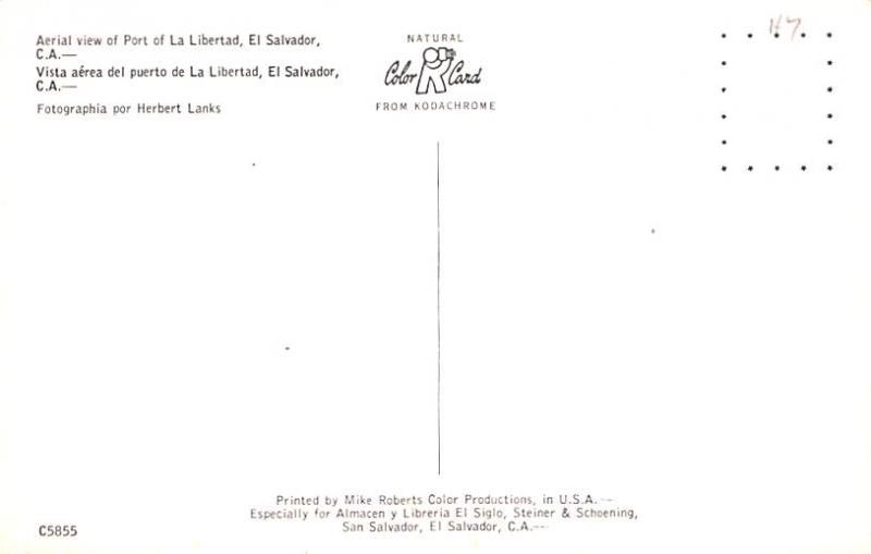 La Libertad El Salvador, Republica de El Salvador Aerial view of Port La Libe...