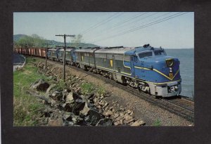 NY Delaware & Hudson Railroad Train Lake Champlain Port Henry New York Postcard