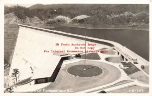 NC, Fontana Dam, North Carolina, RPPC, Aerial View Of Dam,Cline Photo No 1-J-203