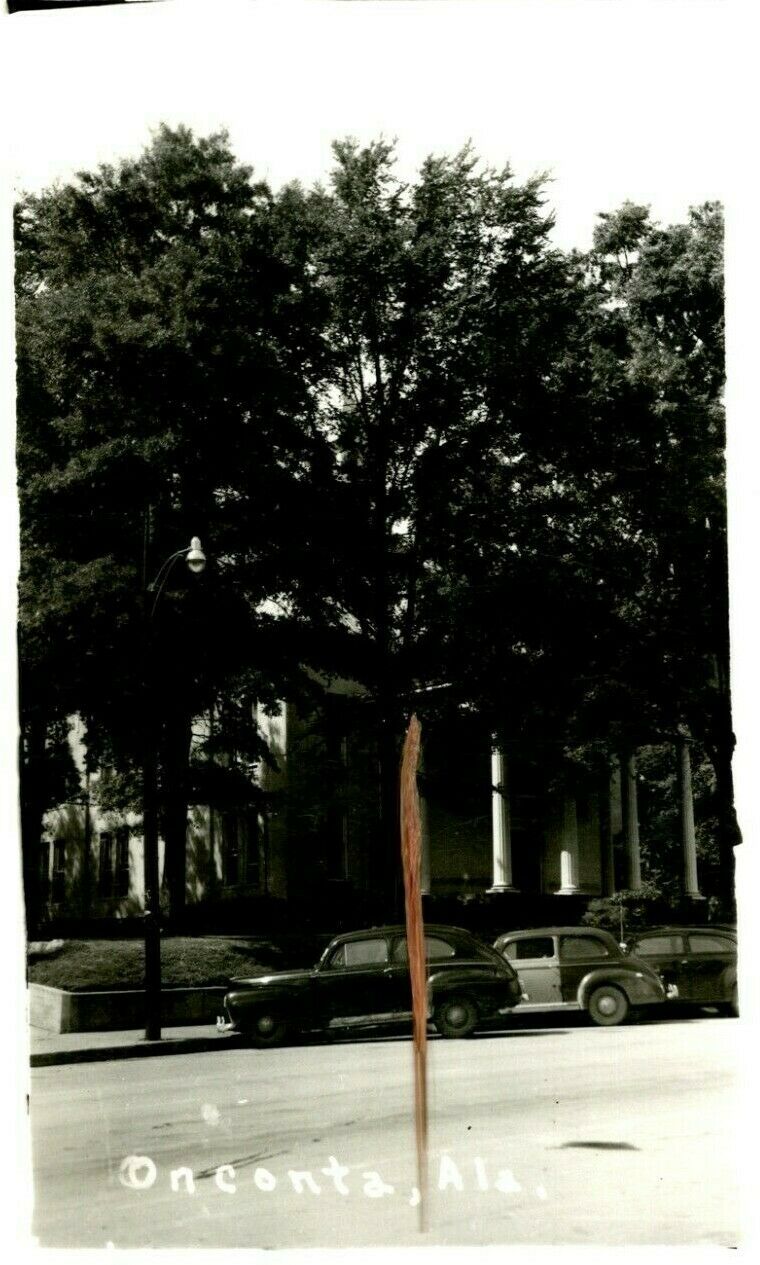 RPPC Courthouse Street View w Cars Oneonta Alabama AL UNP Postcard G16 ...