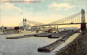 Point Bridge, Coal Boats Pittsburgh, Pennsylvania PA  