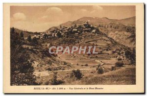 Old Postcard Beuil Vue Generale and Mont Monnier