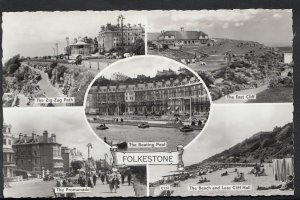 Kent Postcard - Views of Folkestone   RS236