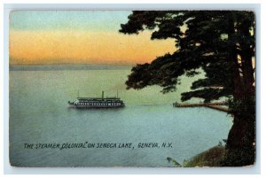 1955 The Steamer Colonial On Seneca Lake Geneva New York NY Unposted Postcard 