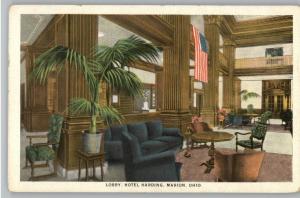 Old Postcard-Hotel Harding Lobby..Marion,Ohio/OH