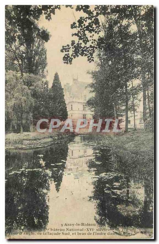 Old Postcard Azay le Rideau Chateau National