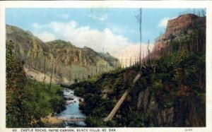 Castle Rock and Rapid Canyon - Black Hills, South Dakota SD  