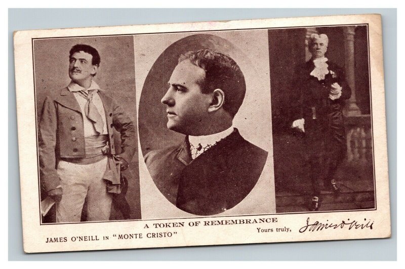 Vintage Early 1900's James O'Neill Actor Monte Cristo Card UNPOSTED