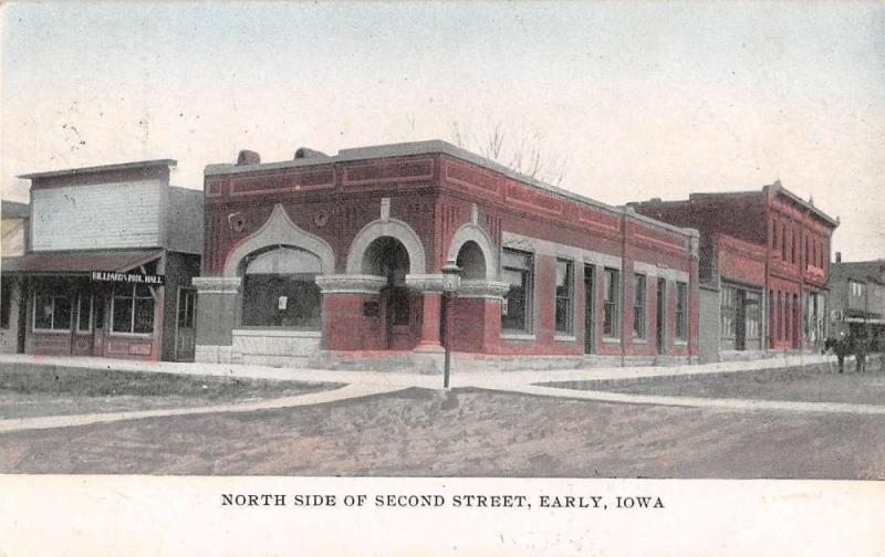 Early Iowa North Side Of Second Street Antique Postcard K54689