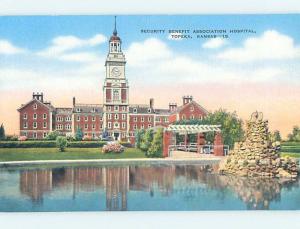 Unused Linen HOSPITAL SCENE Topeka Kansas KS J9336@