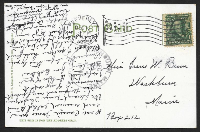 First Sunday School Front Street Beverly Massachusetts Used c1908