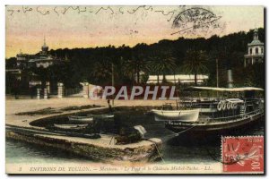 Old Postcard surroundings Toulon Coat Bridge and Michel Pucha boat castle